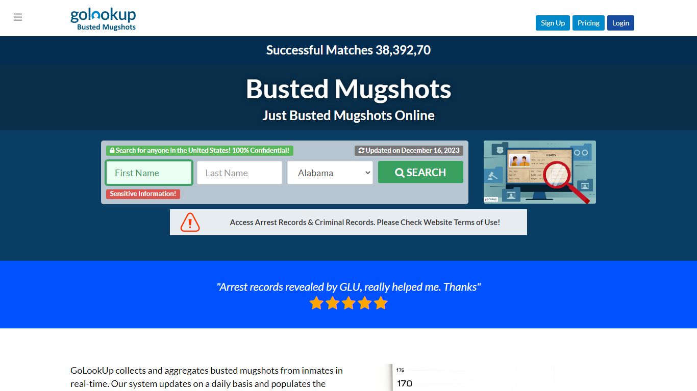 Busted Mugshots | Just Busted Mugshots | GoLookUp